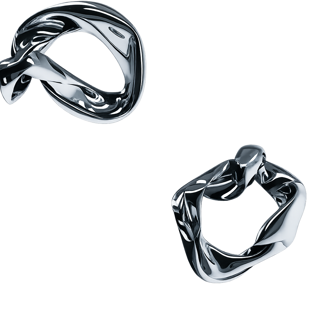 Elemento cromado abstrato